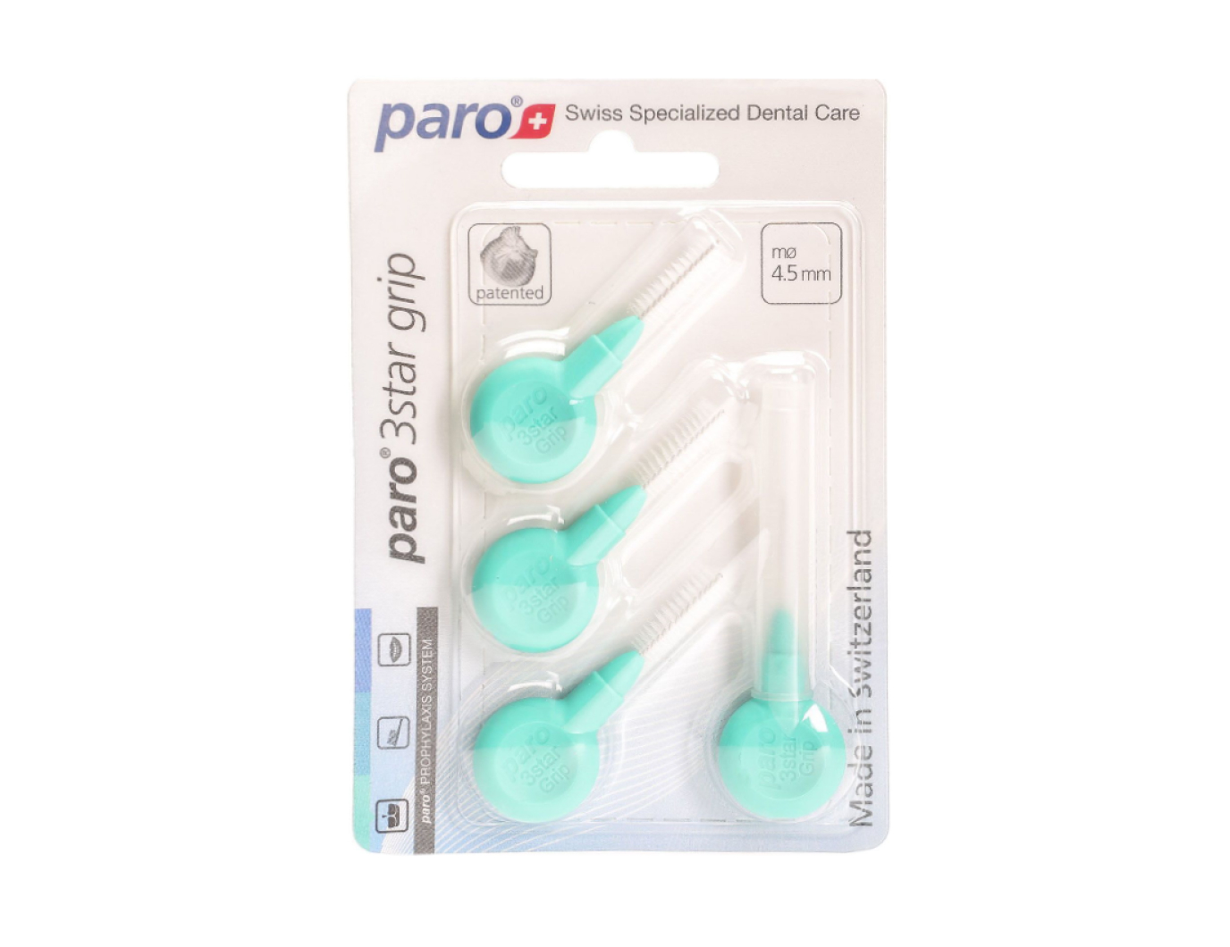 Межзубный ершик Paro 3Star Grip зеленый, 0,7 мм