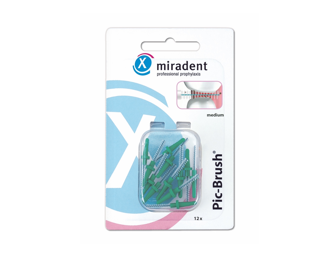 Запасные ершики Miradent PIC-BRUSH REFILLS 2.2 мм 12 штук