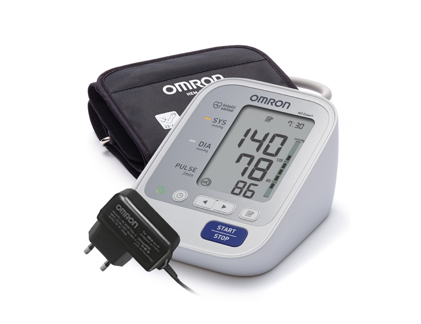 Тонометр Omron M3 Expert с адаптером
