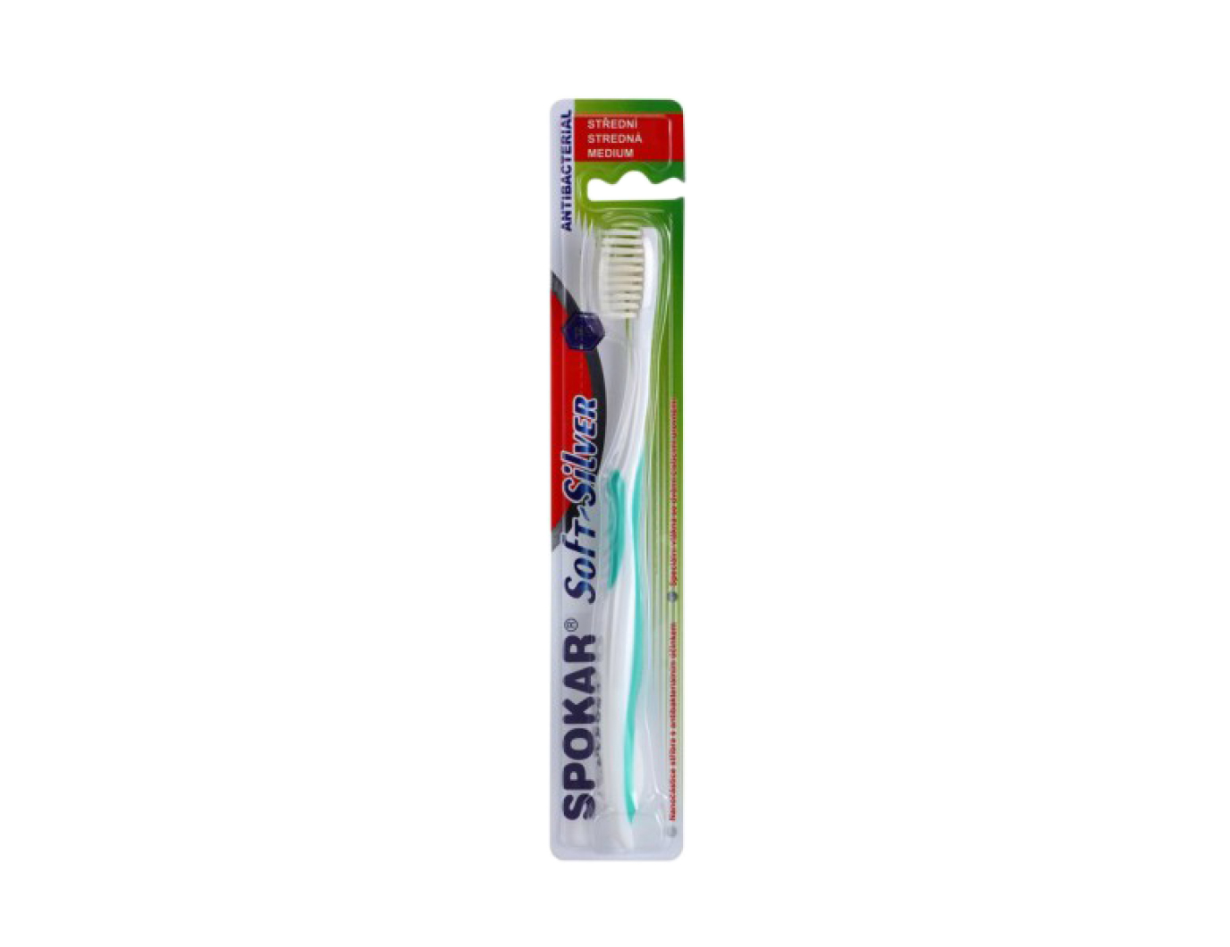 Зубная щетка Spokar Silver medium антибактериальная