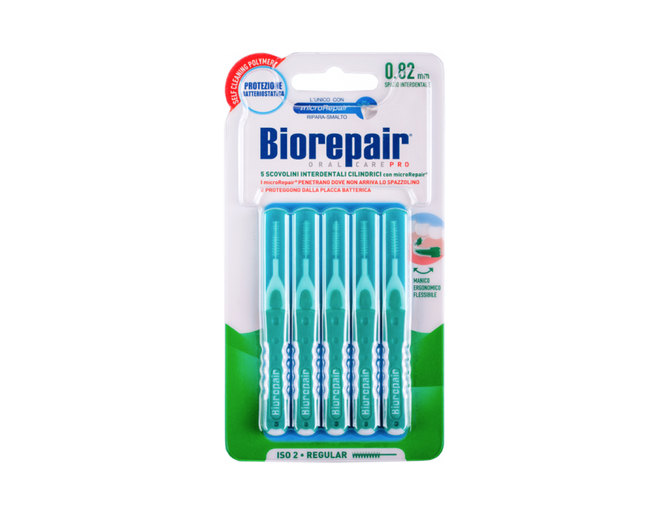 Зубной ершик Biorepair Scovolini Interdentali Cilindrici, 0,82 мм