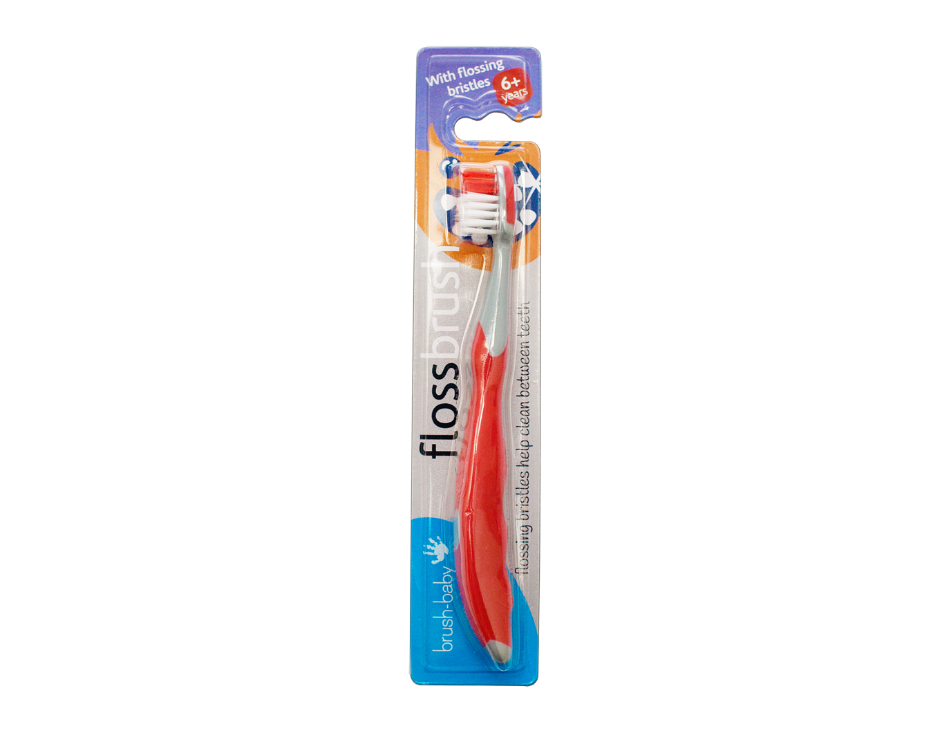 Детская щетка от 6 лет BRUSH-BABY BRB079 red