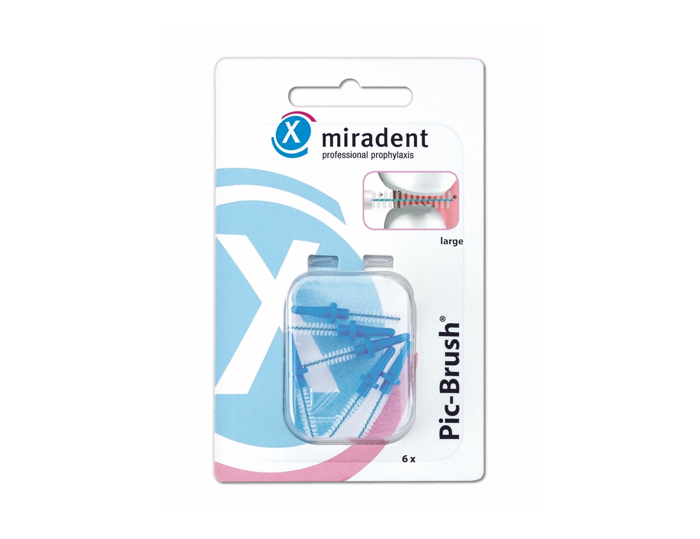 Запасные ершики Miradent® PIC-BRUSH REFILLS 0.8 мм 6 штук