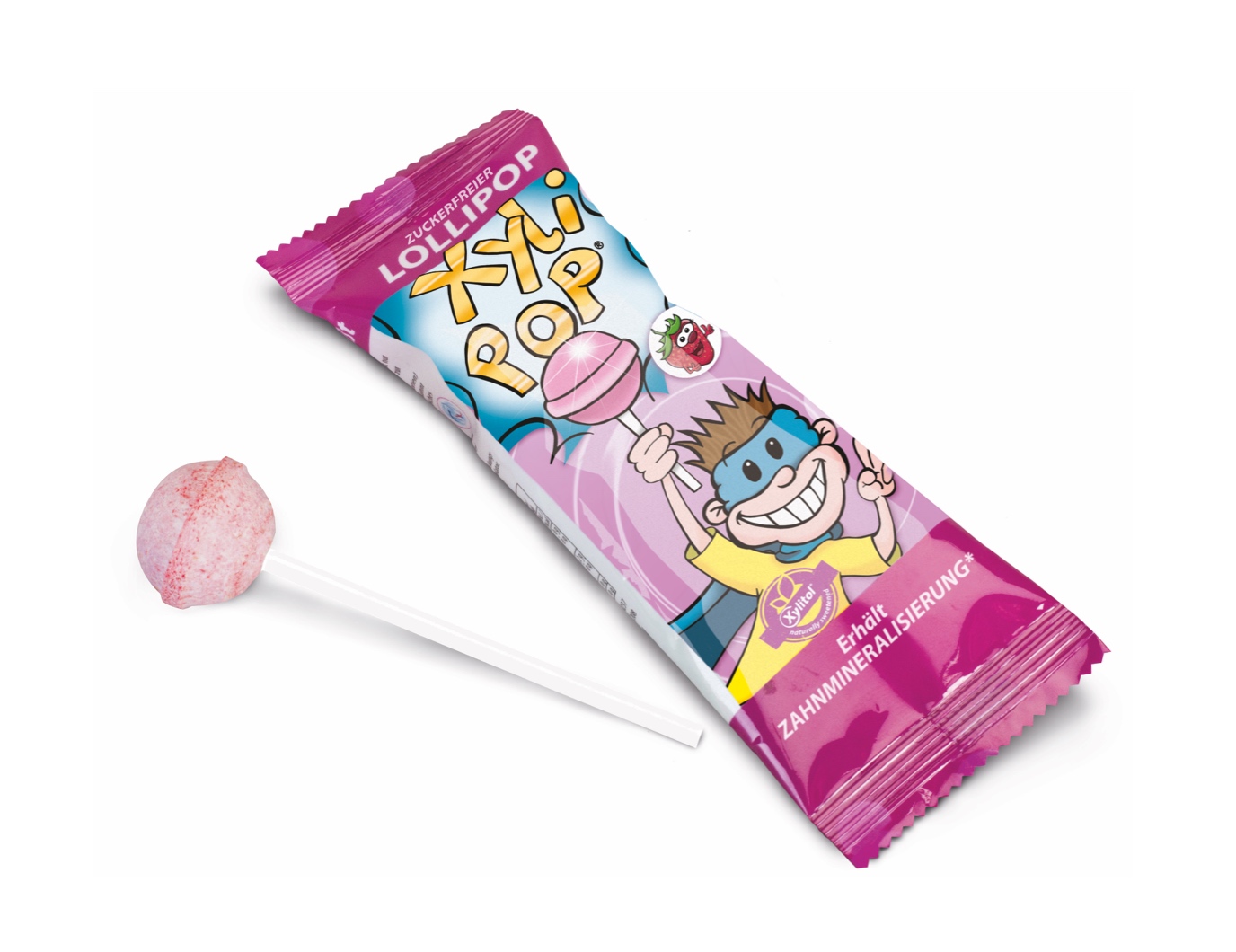 Леденец XyliPOP Miradent® со вкусом клубники
