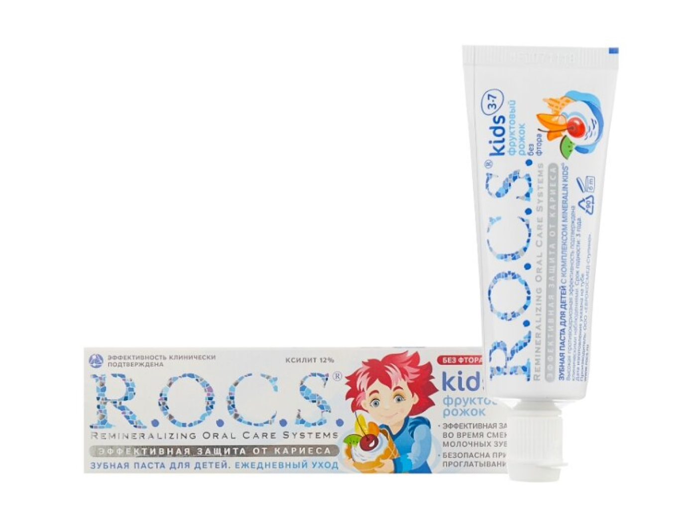 Детская зубная паста R.O.C.S. Kids Фруктовый рожок