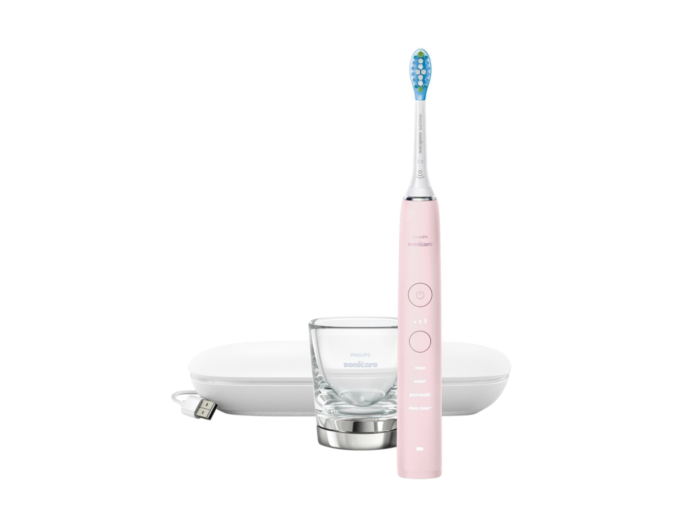 Электрическая зубная щетка Philips Diamond Clean HX9911/29, розовая
