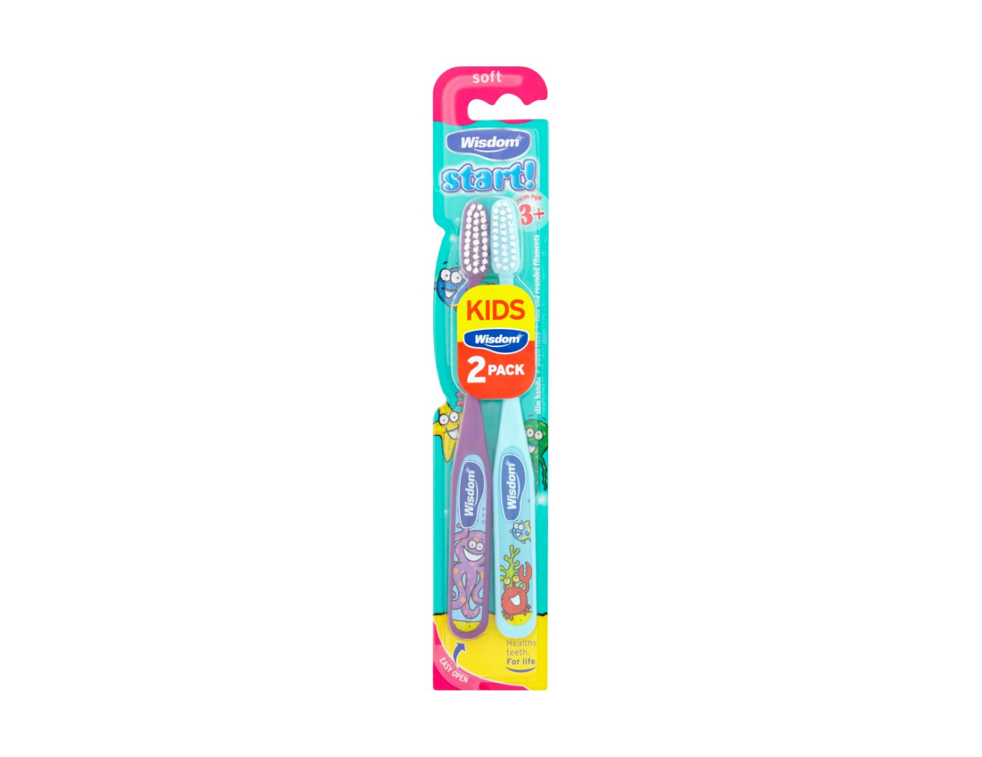 Детская зубная щетка Wisdom Start Kids от 3 лет, 2 шт