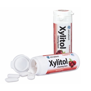 Жевательная резинка с ксилитом Miradent Xylitol со вкусом клюквы