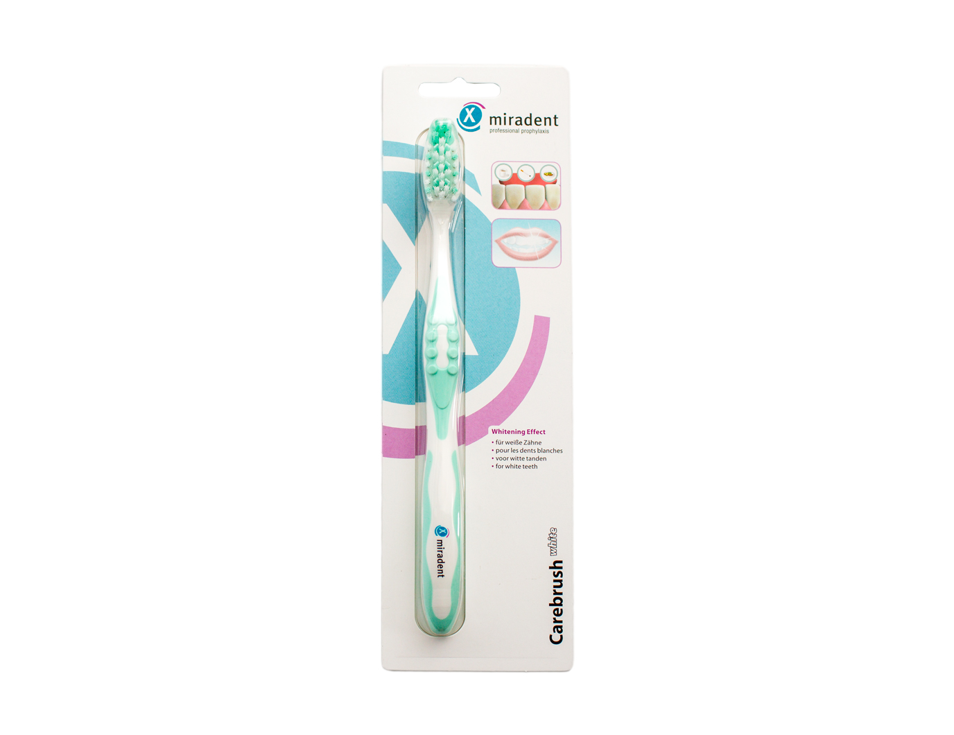 Зубная щетка Carebrush White Miradent® Зеленая