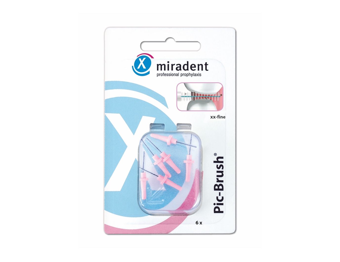 Запасные ершики Miradent® PIC-BRUSH REFILLS 0.45 мм 6 штук