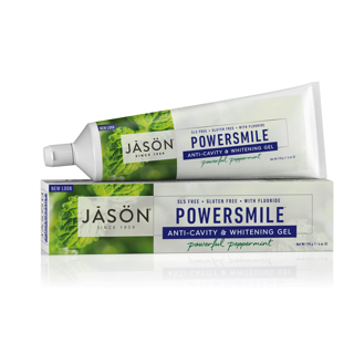 Зубная паста Jason Powersmile Anti-Cavity & Whitening Gel Powerful Peppermint с фтором