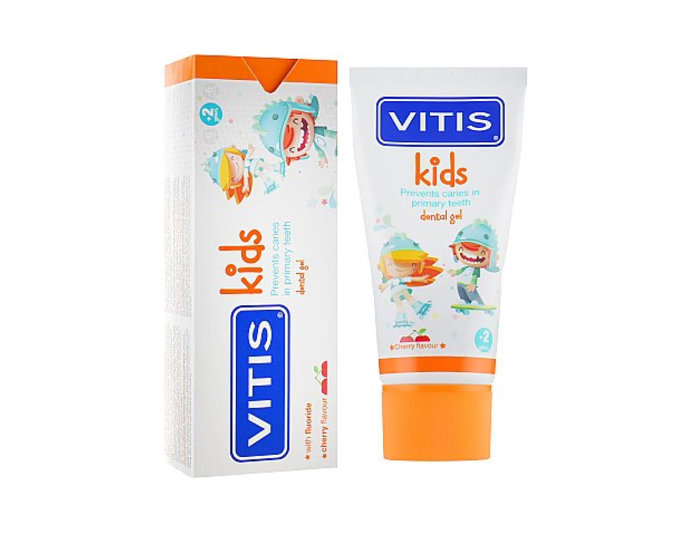 Детская зубная паста-гель Vitis Kids вишня