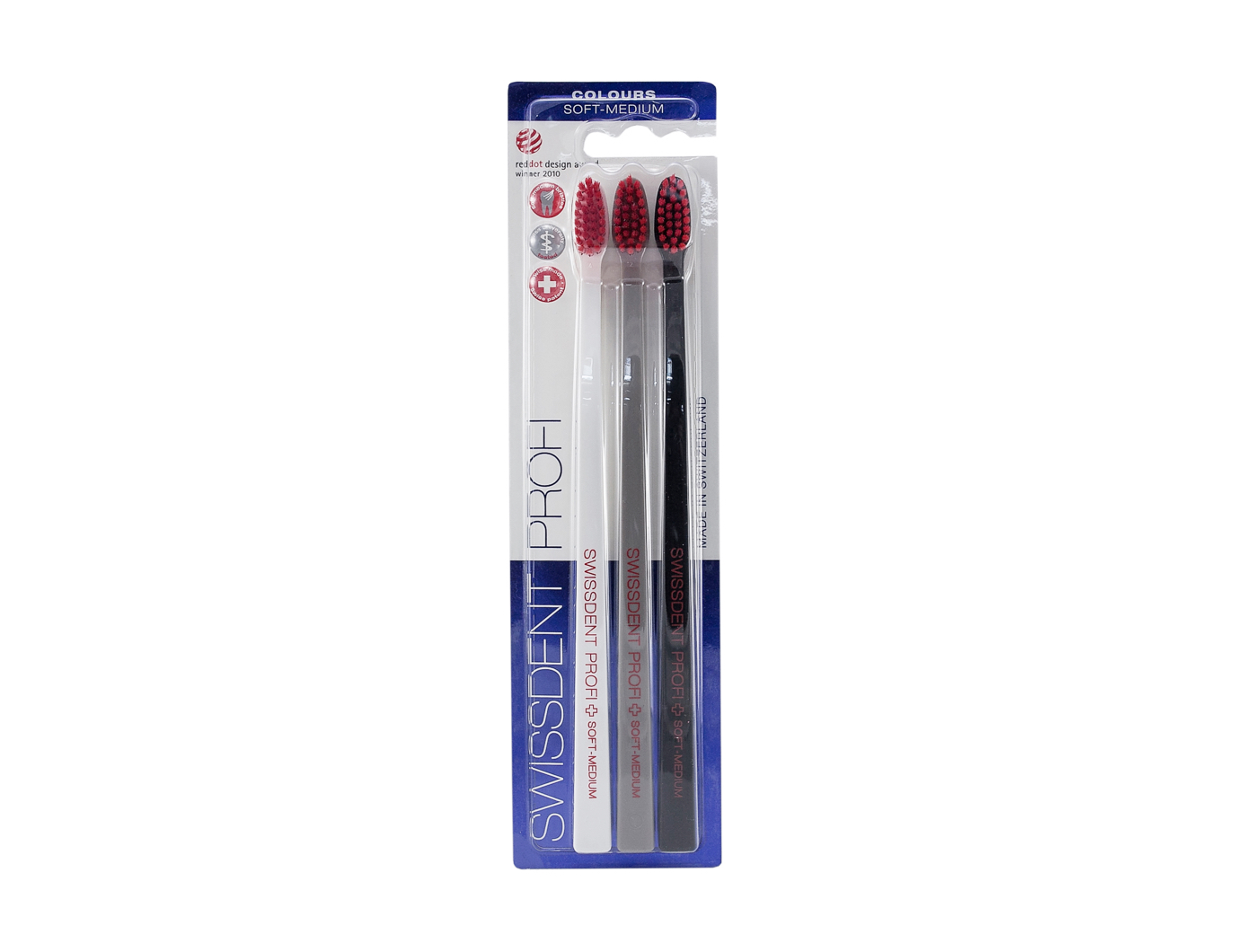 Набор отбеливающих зубных щеток SWISSDENT Profi Colours