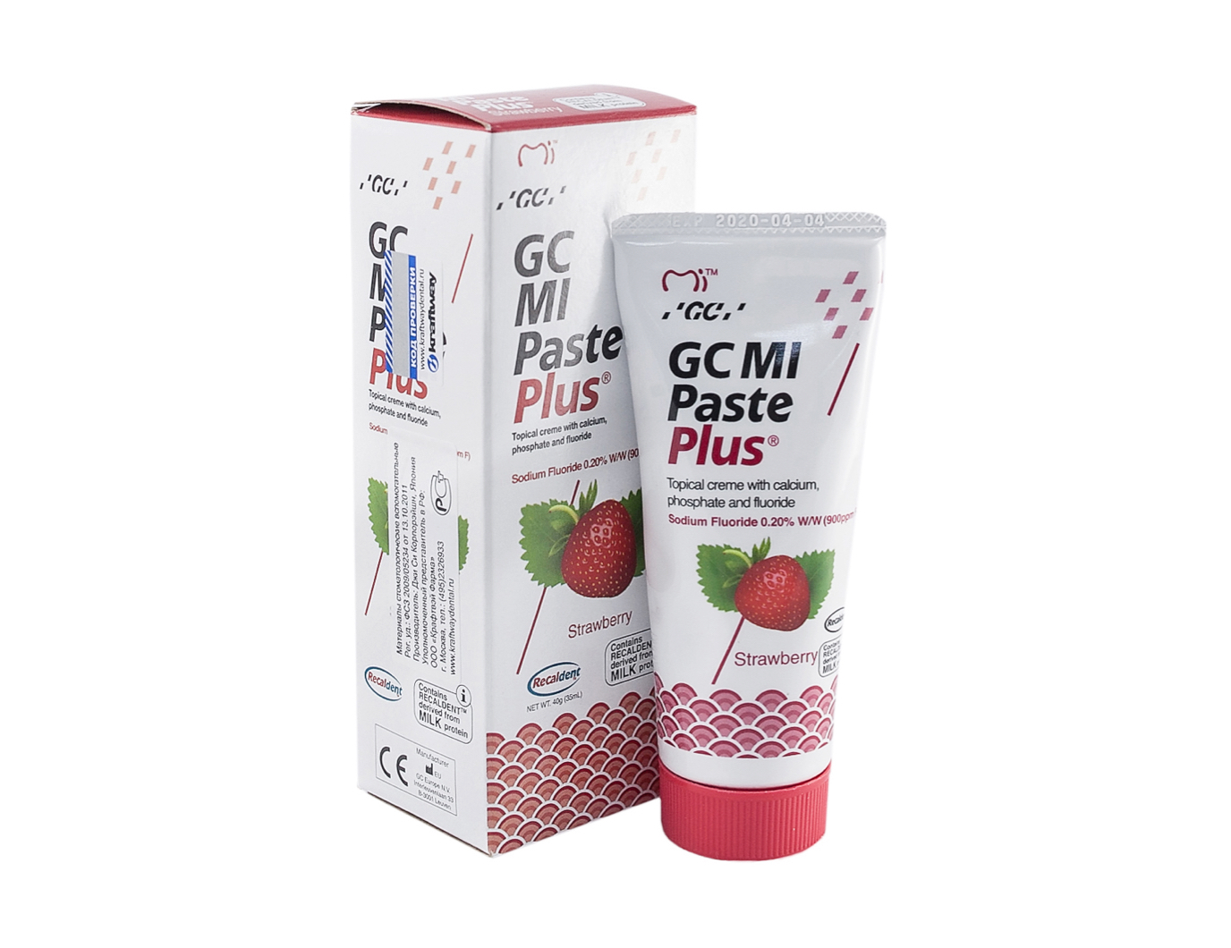 Крем для реминерализации GC MI Paste Plus Клубника