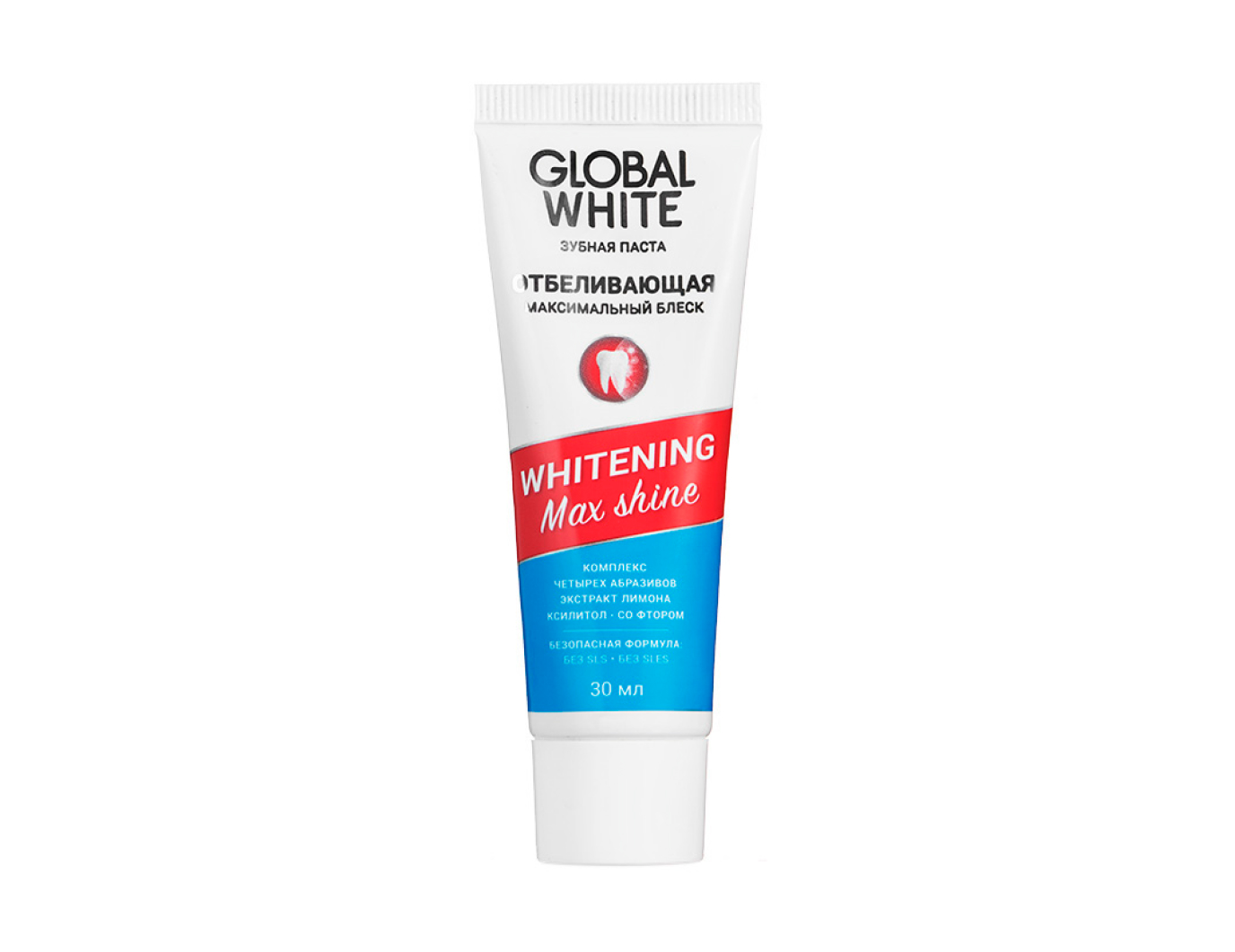 Зубная паста Global White Whitening Max Shine, 30 мл
