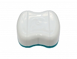 Denture Box - Бокс пластиковый 88*78*80 (белый с синей полосой)